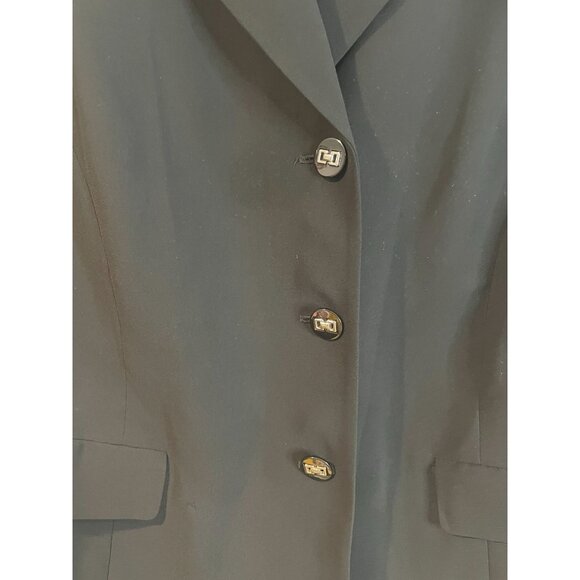 Jones Studio Womens Black Blazer Jacket 22W Button-Front Polyester Fully Lined - Picture 4 of 14